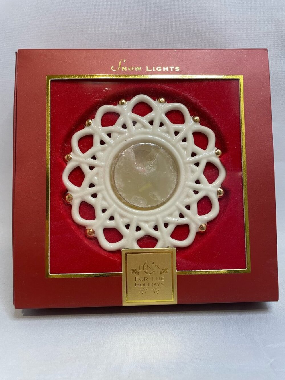 Shimmer Snowflake Lenox Snow Lights Votive Tealight Candle Holder